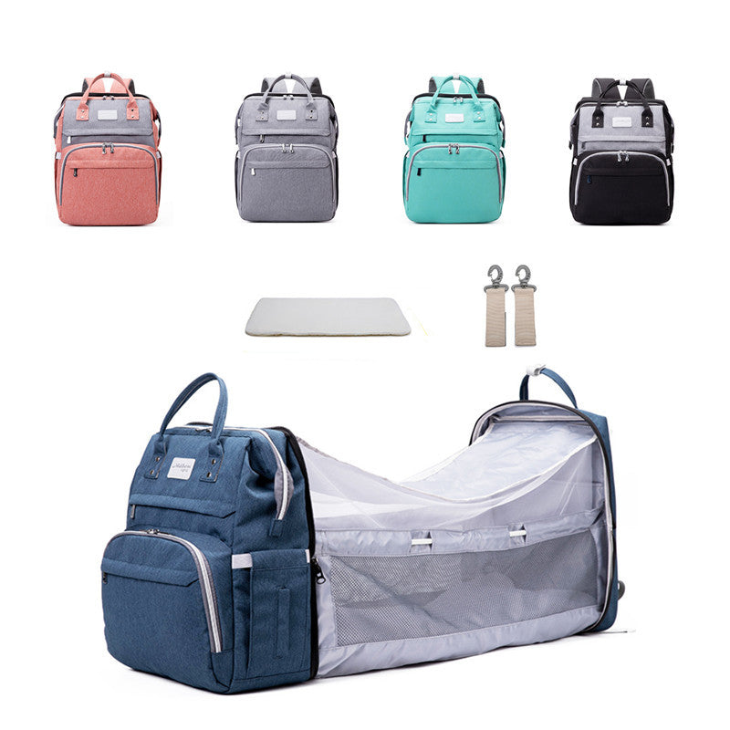 Ultimate Maternity Diaper Backpack with Portable Crib