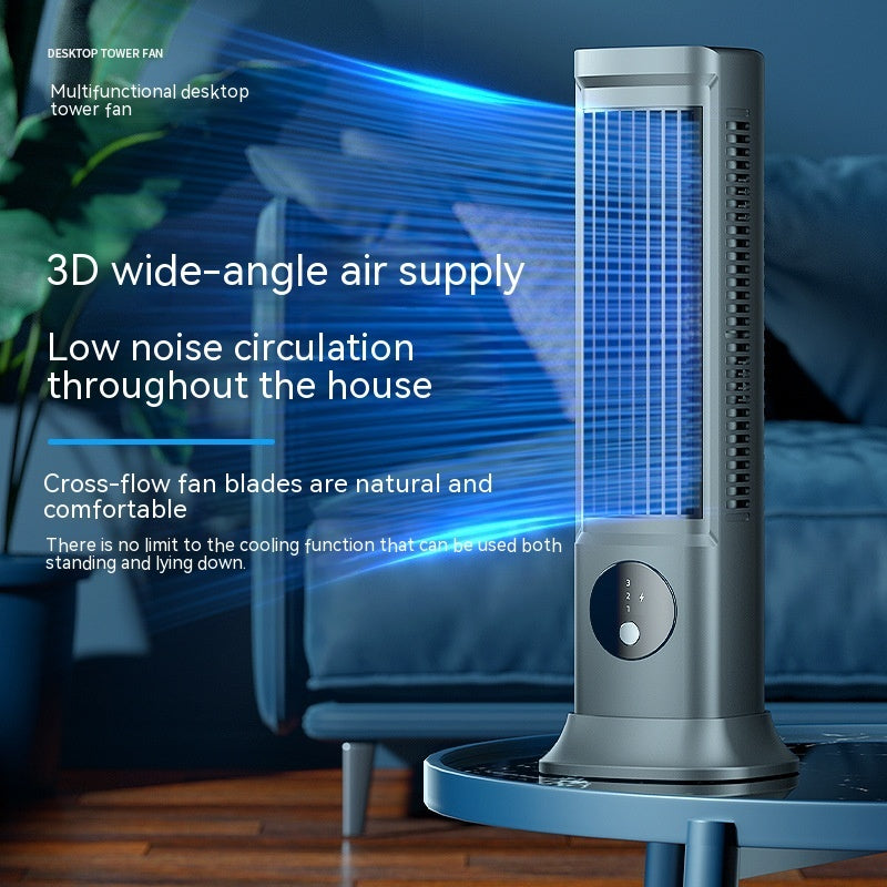 Compact USB Tower Fan – Adjustable Speeds, Quiet Operation