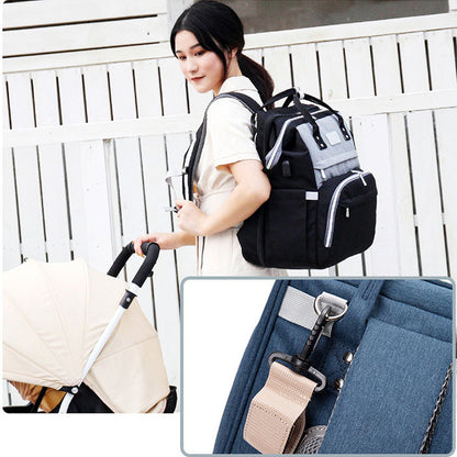 Ultimate Maternity Diaper Backpack with Portable Crib