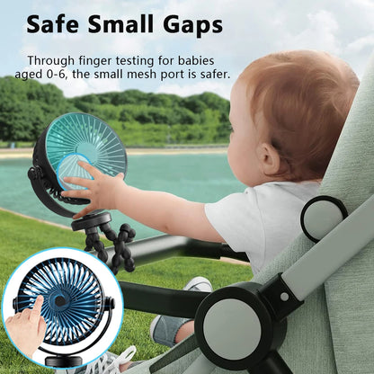 The Baby Stroller Fan - Your Portable, Baby-Safe Cooling Companion